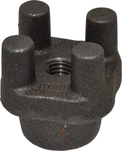 Jergens - 2-1/2" Diam, 2-3/8" High, 9/16" Thread, Tapped Bar Knob - 1-3/4" Projection, 1-1/2" Hub Diam, ASTM 32510 Malleable - Exact Tool & Supply