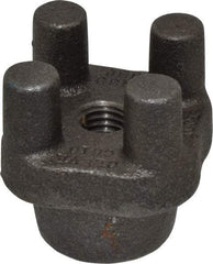 Jergens - 2-1/2" Diam, 2-3/8" High, 9/16" Thread, Tapped Bar Knob - 1-3/4" Projection, 1-1/2" Hub Diam, ASTM 32510 Malleable - Exact Tool & Supply