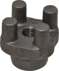 Jergens - 2-1/2" Diam, 2-3/8" High, 9/16" Thread, Tapped Bar Knob - 1-3/4" Projection, 1-1/2" Hub Diam, ASTM 32510 Malleable - Exact Tool & Supply