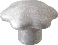 Jergens - 2-3/4" Head Diam, 6 Point Lobed (Palm-Grip) Knob - 1/2" Hole, Aluminum - Exact Tool & Supply
