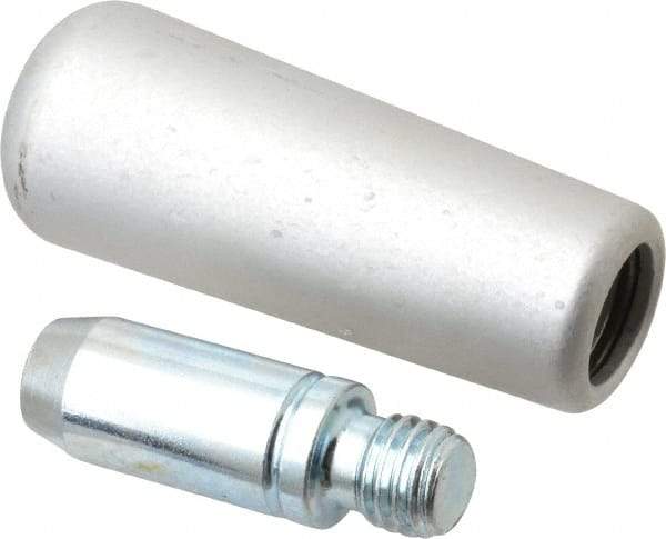 Jergens - 1/2-13 Threaded Stem, Revolving Handwheel & Machine Handle - Aluminum Cylindrical Handle, 1/2" Long Carbon Steel Stem, 2-7/8" Handle Length - Exact Tool & Supply