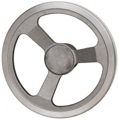 Jergens - 8", 3 Spoke Offset Handwheel - 2" Hub, Aluminum Alloy, Plain Finish - Exact Tool & Supply