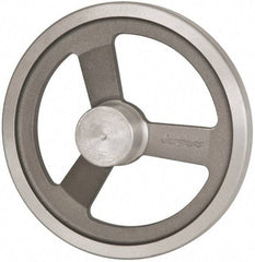 Jergens - 10", 3 Spoke Offset Handwheel - 2-3/8" Hub, Aluminum Alloy, Plain Finish - Exact Tool & Supply
