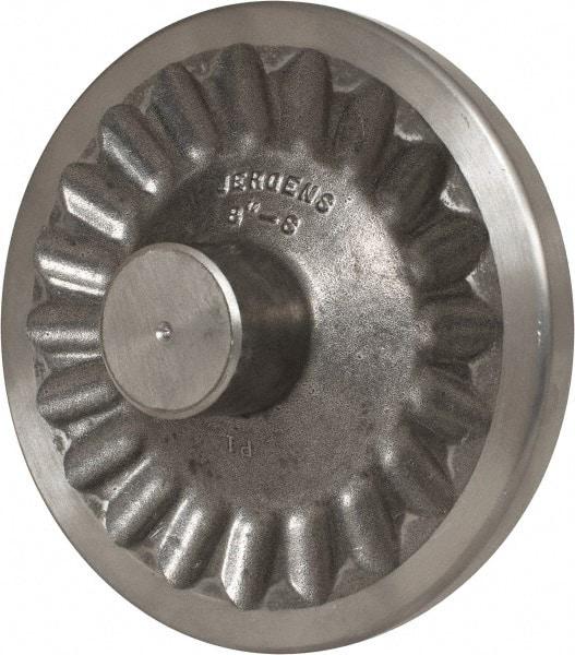 Jergens - 8" Diam, 2" Hub Diam, Grade #319, Aluminum Alloy, Angular Handwheel - 2-15/16" Hub Length, 7/8 Smaller to 3/16" Larger Diam - Exact Tool & Supply