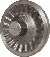 Jergens - 8" Diam, 2" Hub Diam, Grade #319, Aluminum Alloy, Angular Handwheel - 2-15/16" Hub Length, 7/8 Smaller to 3/16" Larger Diam - Exact Tool & Supply