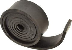 Made in USA - 1/4" Thick x 2" Wide x 60" Long, Buna-N Rubber Strip - Stock Length, 50 Shore A Durometer, 800 to 1,000 psi Tensile Strength, -20 to 170°F, Black - Exact Tool & Supply