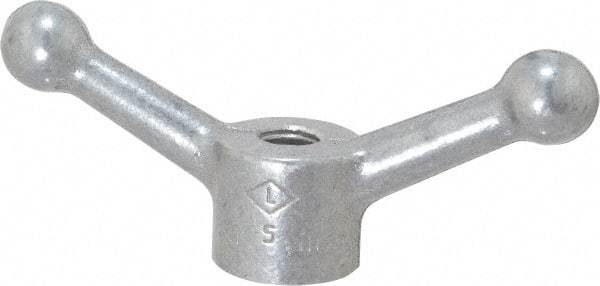 Jergens - 2 Offset Arms, 1/2-13" Hole, Tapped Speed Handle - 1-1/2" High, 1-1/8" Hub Diam - Exact Tool & Supply