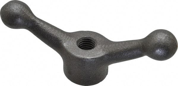 Jergens - 2 Offset Arms, 1/2-13" Hole, Tapped Speed Handle - 1-1/2" High, 1-1/8" Hub Diam - Exact Tool & Supply