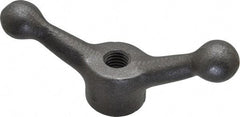 Jergens - 2 Offset Arms, 1/2-13" Hole, Tapped Speed Handle - 1-1/2" High, 1-1/8" Hub Diam - Exact Tool & Supply