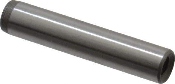 Jergens - 1/4" Diam x 1-1/4" Pin Length C-1215 Alloy Steel Pull Out Dowel Pin - C 47-58 & C 60-64 (Surface) Hardness, 1 Beveled & 1 Threaded End - Exact Tool & Supply