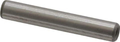 Jergens - 1/4" Diam x 1-1/2" Pin Length C-1215 Alloy Steel Pull Out Dowel Pin - C 47-58 & C 60-64 (Surface) Hardness, 1 Beveled & 1 Threaded End - Exact Tool & Supply