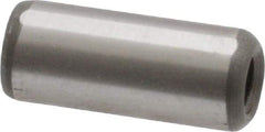Jergens - 5/16" Diam x 3/4" Pin Length C-1215 Alloy Steel Pull Out Dowel Pin - C 47-58 & C 60-64 (Surface) Hardness, 1 Beveled & 1 Threaded End - Exact Tool & Supply