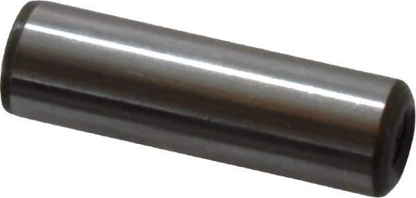 Jergens - 3/8" Diam x 1-1/4" Pin Length C-1215 Alloy Steel Pull Out Dowel Pin - C 47-58 & C 60-64 (Surface) Hardness, 1 Beveled & 1 Threaded End - Exact Tool & Supply