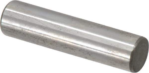 Jergens - 3/8" Diam x 1-1/2" Pin Length C-1215 Alloy Steel Pull Out Dowel Pin - C 47-58 & C 60-64 (Surface) Hardness, 1 Beveled & 1 Threaded End - Exact Tool & Supply