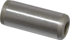 Jergens - 1/2" Diam x 1-1/4" Pin Length C-1215 Alloy Steel Pull Out Dowel Pin - C 47-58 & C 60-64 (Surface) Hardness, 1 Beveled & 1 Threaded End - Exact Tool & Supply