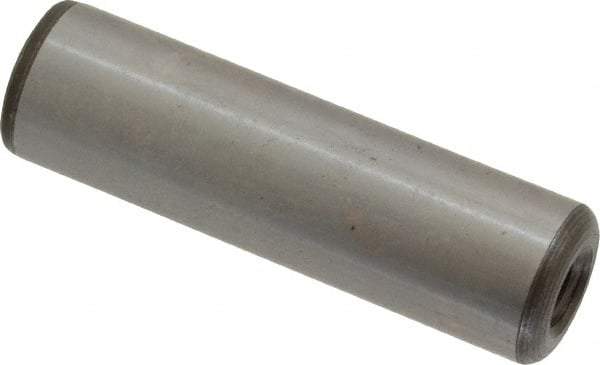 Jergens - 1/2" Diam x 1-3/4" Pin Length C-1215 Alloy Steel Pull Out Dowel Pin - C 47-58 & C 60-64 (Surface) Hardness, 1 Beveled & 1 Threaded End - Exact Tool & Supply