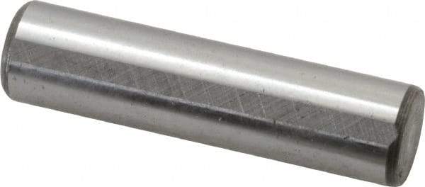 Jergens - 1/2" Diam x 2" Pin Length C-1215 Alloy Steel Pull Out Dowel Pin - C 47-58 & C 60-64 (Surface) Hardness, 1 Beveled & 1 Threaded End - Exact Tool & Supply