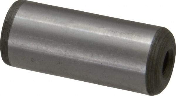 Jergens - 5/8" Diam x 1-1/2" Pin Length C-1215 Alloy Steel Pull Out Dowel Pin - C 47-58 & C 60-64 (Surface) Hardness, 1 Beveled & 1 Threaded End - Exact Tool & Supply