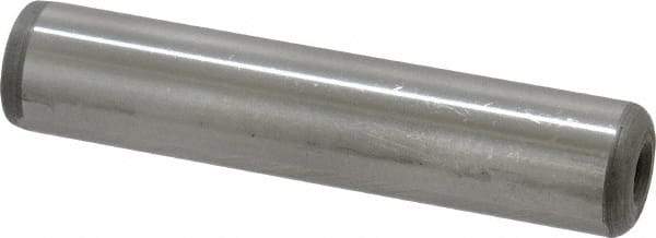 Jergens - 5/8" Diam x 3" Pin Length C-1215 Alloy Steel Pull Out Dowel Pin - C 47-58 & C 60-64 (Surface) Hardness, 1 Beveled & 1 Threaded End - Exact Tool & Supply