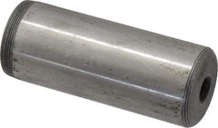 Jergens - 1" Diam x 2-1/2" Pin Length C-1215 Alloy Steel Pull Out Dowel Pin - C 47-58 & C 60-64 (Surface) Hardness, 1 Beveled & 1 Threaded End - Exact Tool & Supply