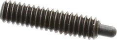 Jergens - 1/4-20, 1" Thread Length, 3/16" Plunger Projection, Steel Threaded Spring Plunger - 0.119" Max Plunger Diam, 1" Plunger Length, 3 Lb Init End Force, 13 Lb Final End Force, 1/8" Hex - Exact Tool & Supply