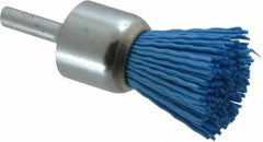 Value Collection - 7/8" Brush Diam, End Brush - Fine Grade, 1/4" Diam Shank, 18,000 Max RPM - Exact Tool & Supply