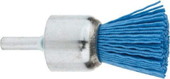 Value Collection - 1" Brush Diam, End Brush - Fine Grade, 1/4" Diam Shank, 18,000 Max RPM - Exact Tool & Supply