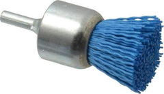Value Collection - 1-3/16" Brush Diam, End Brush - Fine Grade, 1/4" Diam Shank, 18,000 Max RPM - Exact Tool & Supply
