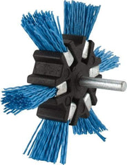Value Collection - 4" OD, 1/4" Shank Diam, Nylon Wheel Brush - 1/2" Face Width - Exact Tool & Supply