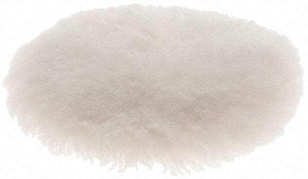 3M - 5-1/4" Diam Lambswool Bonnet Pad - 25/32" Pile, Hook & Loop Attachment - Exact Tool & Supply