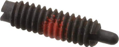 Jergens - 8-32, 1/2" Thread Length, 3/32" Plunger Projection, Steel Threaded Spring Plunger - 0.07" Max Plunger Diam, 1/2" Plunger Length, 0.5 Lb Init End Force, 4 Lb Final End Force - Exact Tool & Supply