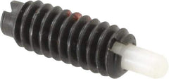 Jergens - 1/4-20, 5/8" Thread Length, 3/16" Plunger Projection, Steel Threaded Spring Plunger - 0.119" Max Plunger Diam, 5/8" Plunger Length, 0.3 Lb Init End Force, 3.5 Lb Final End Force - Exact Tool & Supply