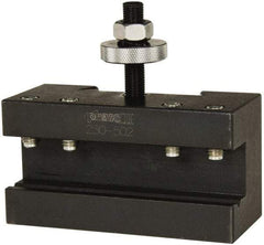 Phase II - Series DA, #2 Boring, Turning & Facing Tool Post Holder - 17 to 48" Lathe Swing, 3-1/8" OAH, 1-3/16" Max Tool Cutting Size, 2-3/16" Centerline Height - Exact Tool & Supply