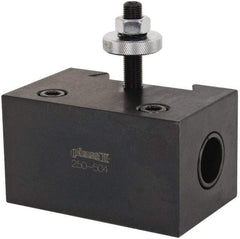 Phase II - Series DA, #4 Boring Bar Tool Post Holder - 17 to 48" Lathe Swing, 3-1/8" OAH, 1-1/4" Max Tool Cutting Size, 1-9/16" Centerline Height - Exact Tool & Supply