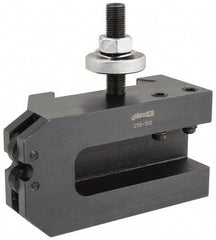 Phase II - Series DA, #10 Knurling, Turning & Facing Tool Post Holder - 17 to 48" Lathe Swing, 4-1/2" OAH, 1-1/4" Max Tool Cutting Size, 1-7/8" Centerline Height - Exact Tool & Supply