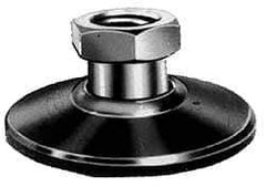 Jergens - 6600 Lb. Load Capacity, 5/8-11 Thread, 1-1/8" Overall Length, Steel Stud, Tapped Pivotal - 2 Inch Stud Length, mm Base Diameter, Steel Pad - Exact Tool & Supply