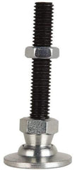 Jergens - 1/2-13 Bolt Thread, Studded Pivotal Stud Mount Leveling Pad & Mount - 4,200 Max Lb Capacity, 1-7/8" Base Diam - Exact Tool & Supply