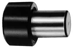 Jergens - 1-15/32" OAL, 3/4" Head Height, 1" OD, 52100 Steel, Press Fit Rest Button - Black Oxide Coating, 0.626" Pin Diam - Exact Tool & Supply
