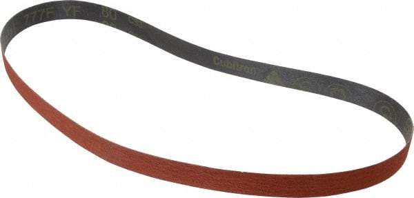3M - 1" Wide x 42" OAL, 80 Grit, Ceramic Abrasive Belt - Ceramic, Medium, Coated, YF Weighted Cloth Backing, Wet/Dry, Series 777F - Exact Tool & Supply