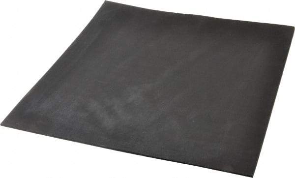 Made in USA - 12" Long, 12" Wide, 1/8" Thick, Neoprene Rubber Foam Sheet - 35 to 45 Durometer, Black, -20 to 180°F, 1,000 psi Tensile Strength, Plain Backing, Stock Length - Exact Tool & Supply
