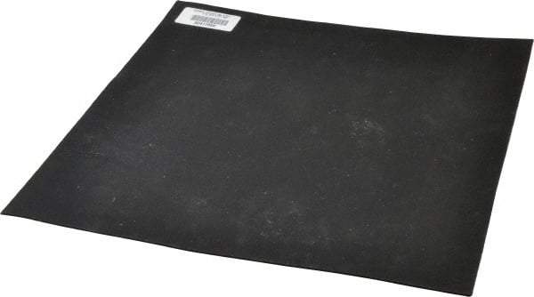Made in USA - 12" Long, 12" Wide, 1/16" Thick, Neoprene Rubber Foam Sheet - 35 to 45 Durometer, Black, -20 to 180°F, 1,000 psi Tensile Strength, Adhesive Backing, Stock Length - Exact Tool & Supply