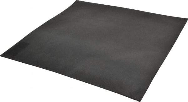 Made in USA - 12" Long, 12" Wide, 1/8" Thick, Neoprene Rubber Foam Sheet - 35 to 45 Durometer, Black, -20 to 180°F, 1,000 psi Tensile Strength, Adhesive Backing, Stock Length - Exact Tool & Supply