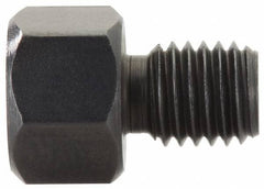 Gibraltar - 15/16" OAL, 3/8" Head Height, Low Carbon Steel, Threaded Rest Button - Black Oxide Coating, 1/2-20 Thread, 3/4" Hex - Exact Tool & Supply