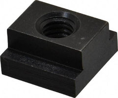 Jergens - 3/8-16 Blind Tapped T Slot Nut - 9/16" Slot Width, 7/8 x 1/4" Base Width x Height, 7/8 x 1/2" OAL x Height - Exact Tool & Supply