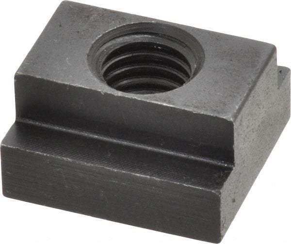 Jergens - 1/2-13 Blind Tapped T Slot Nut - 5/8" Slot Width, 1 x 11/32" Base Width x Height, 1-1/8 x 5/8" OAL x Height - Exact Tool & Supply