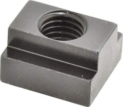 Jergens - 5/8-11 Blind Tapped T Slot Nut - 11/16" Slot Width, 1-1/8 x 7/16" Base Width x Height, 1-1/4 x 3/4" OAL x Height - Exact Tool & Supply