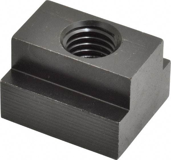 Jergens - 5/8-11 Blind Tapped T Slot Nut - 13/16" Slot Width, 1-1/4 x 9/16" Base Width x Height, 1-1/2 x 1" OAL x Height - Exact Tool & Supply