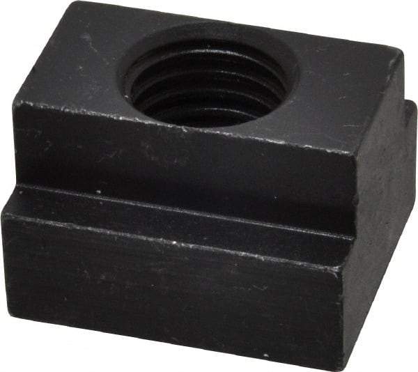 Jergens - 3/4-10 Blind Tapped T Slot Nut - 13/16" Slot Width, 1-1/4 x 9/16" Base Width x Height, 1-1/2 x 1" OAL x Height - Exact Tool & Supply