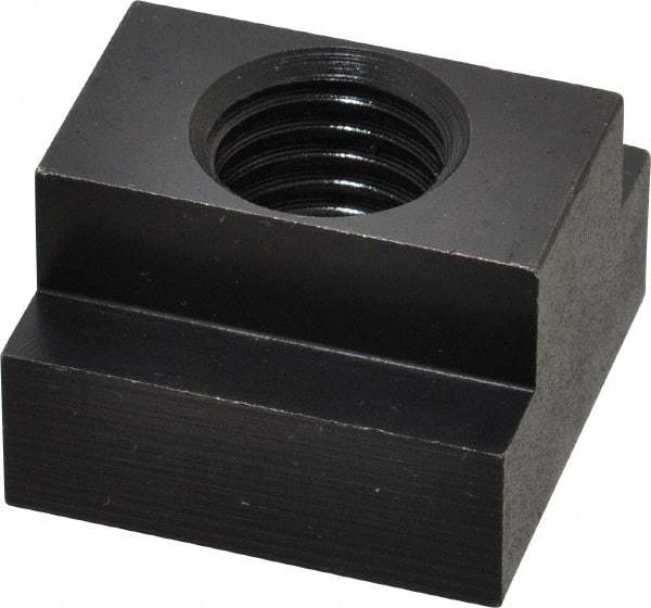 Jergens - 3/4-10 Blind Tapped T Slot Nut - 7/8" Slot Width, 1-1/2 x 9/16" Base Width x Height, 1-1/2 x 1" OAL x Height - Exact Tool & Supply
