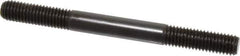Jergens - 1/2-13 5-1/2" OAL Equal Double Threaded Stud - Alloy Steel, Black Oxide Finish, 1-1/2" Equal Thread Length - Exact Tool & Supply